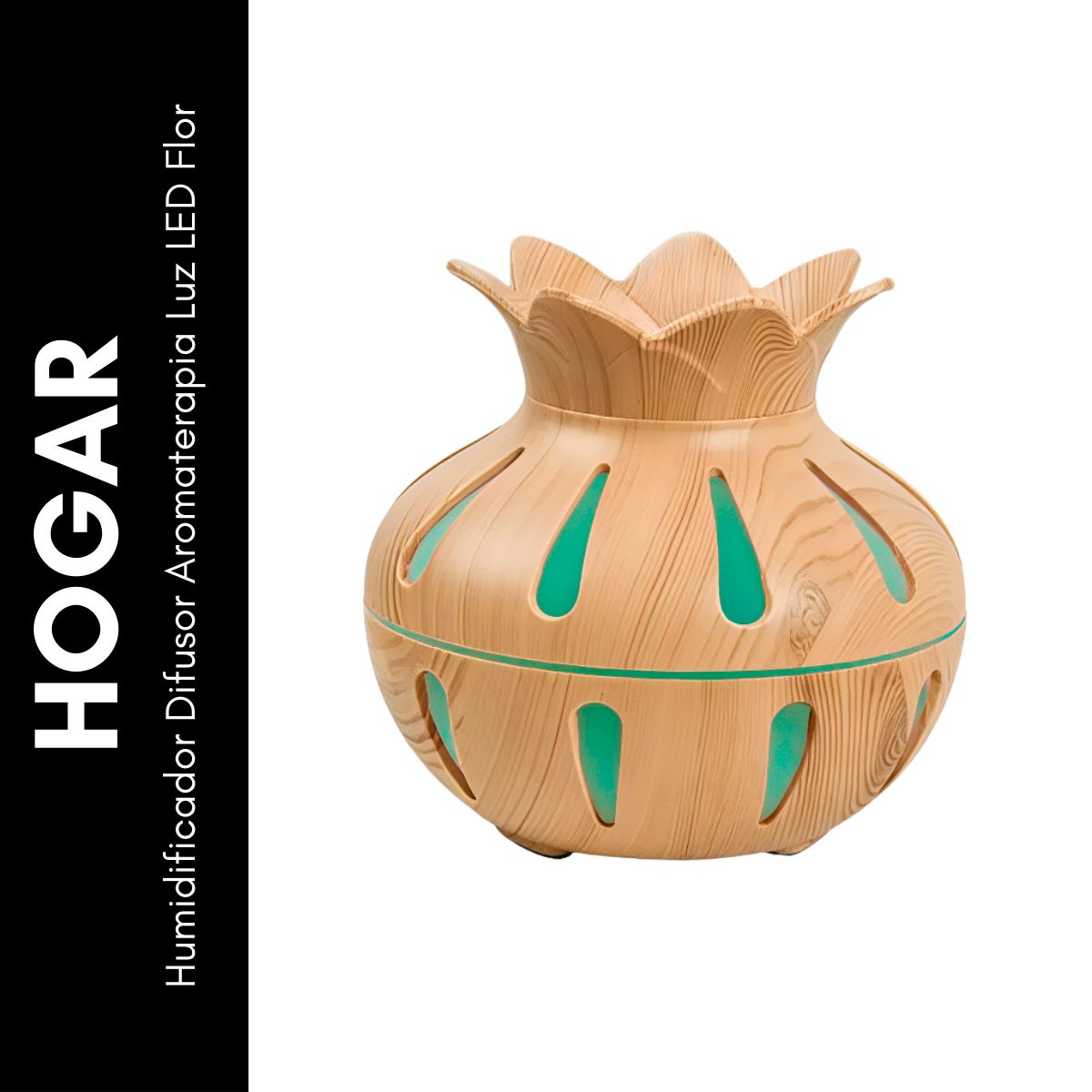 GENERICO - Humidificador Difusor Aromaterapia Luz LED Flor