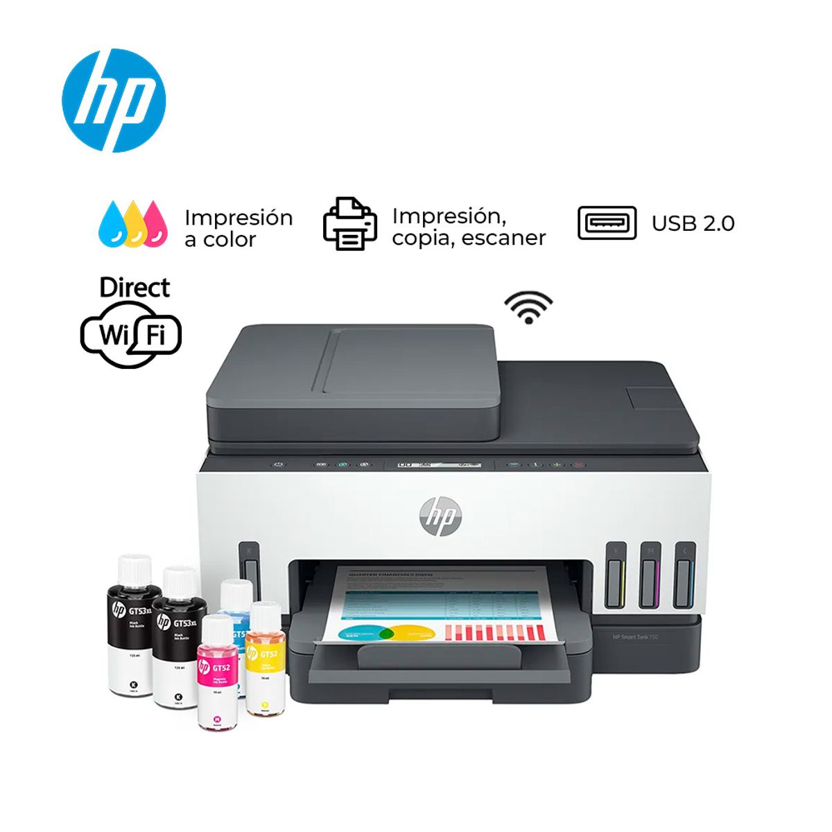 HP - MULTIFUNCIONAL DE TINTA HP SMART TANK 750