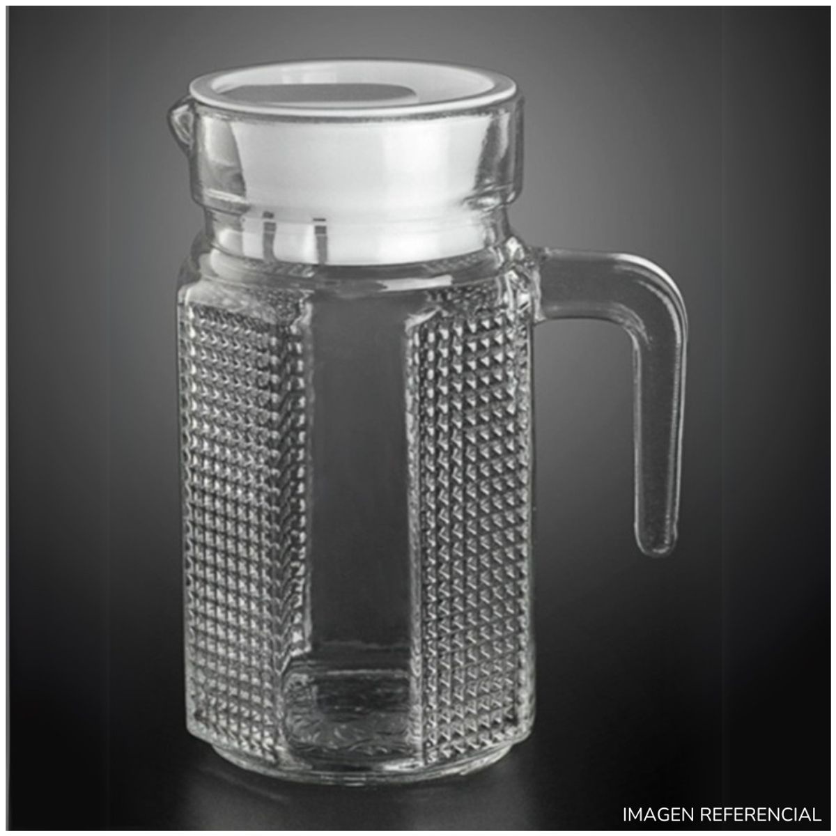 INSPIRA - Jarra de vidrio elegante con tapa 600ml Pack x3