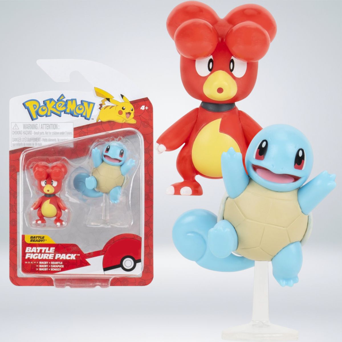 POKEMON - FIGURAS POKEMON BATTLE PACK -  MAGBY Y SQUIRTLE