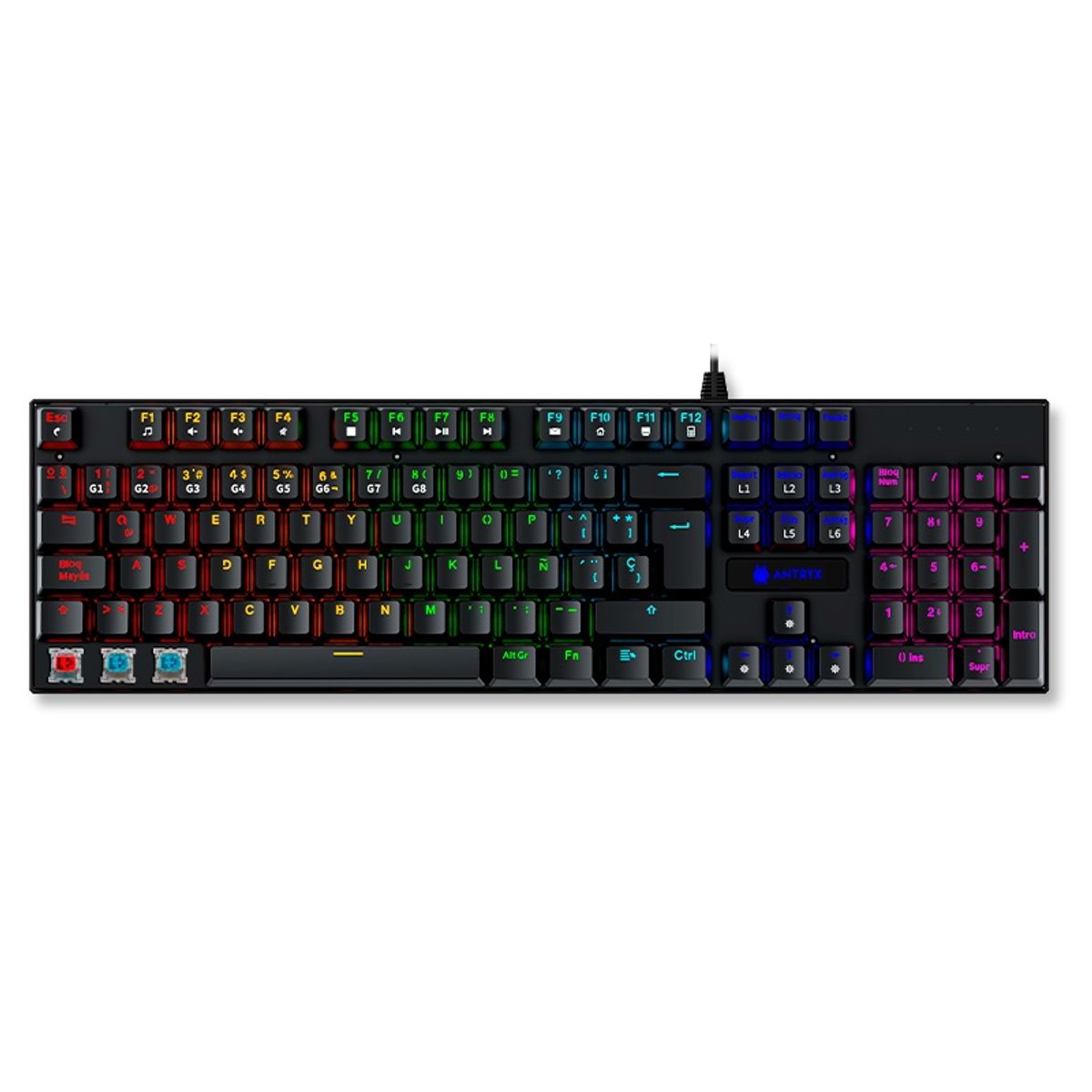 ANTRYX - KIT GAMING ANTRYX GC-3100 X3 BLACK SWITCH BLUE MOUSE Y AURICULAR