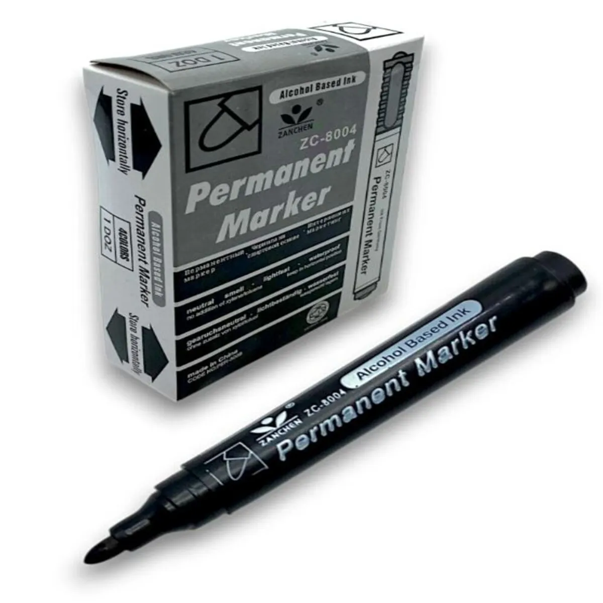 GENERICO - Plumon Marcador Permanente Negro Caja X 12 Unidades