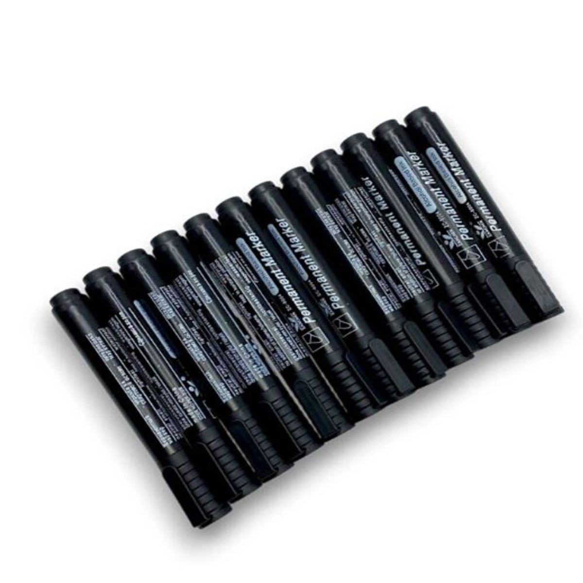 GENERICO - Plumon Marcador Permanente Negro Caja X 12 Unidades