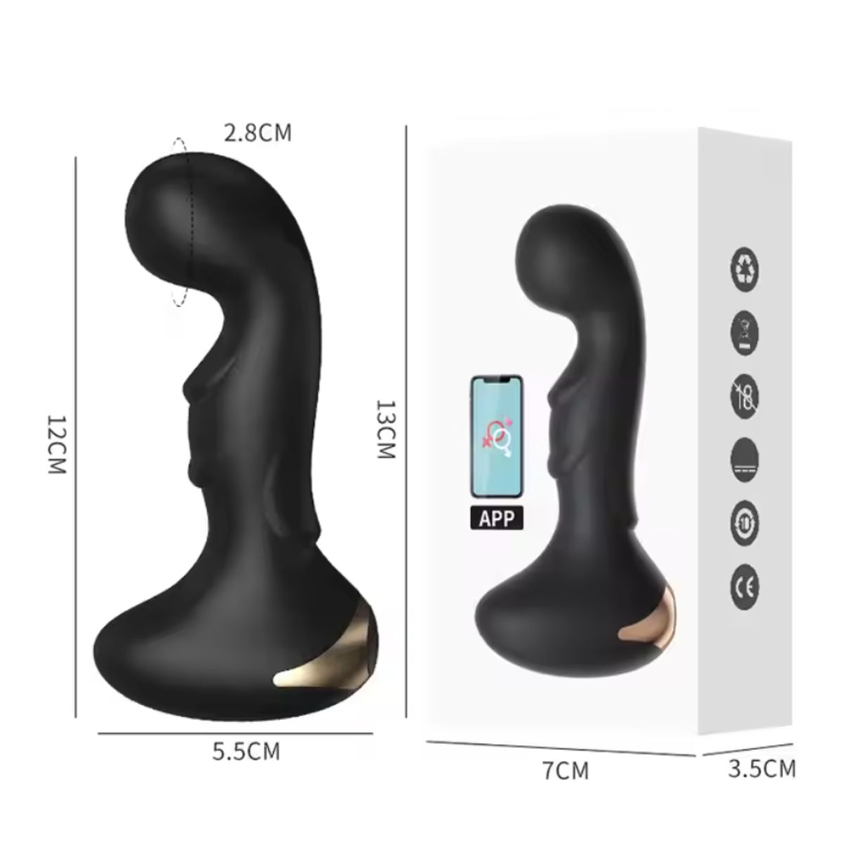 GENERICO - PLUG VIBRADOR CON APP Y CARGA USB