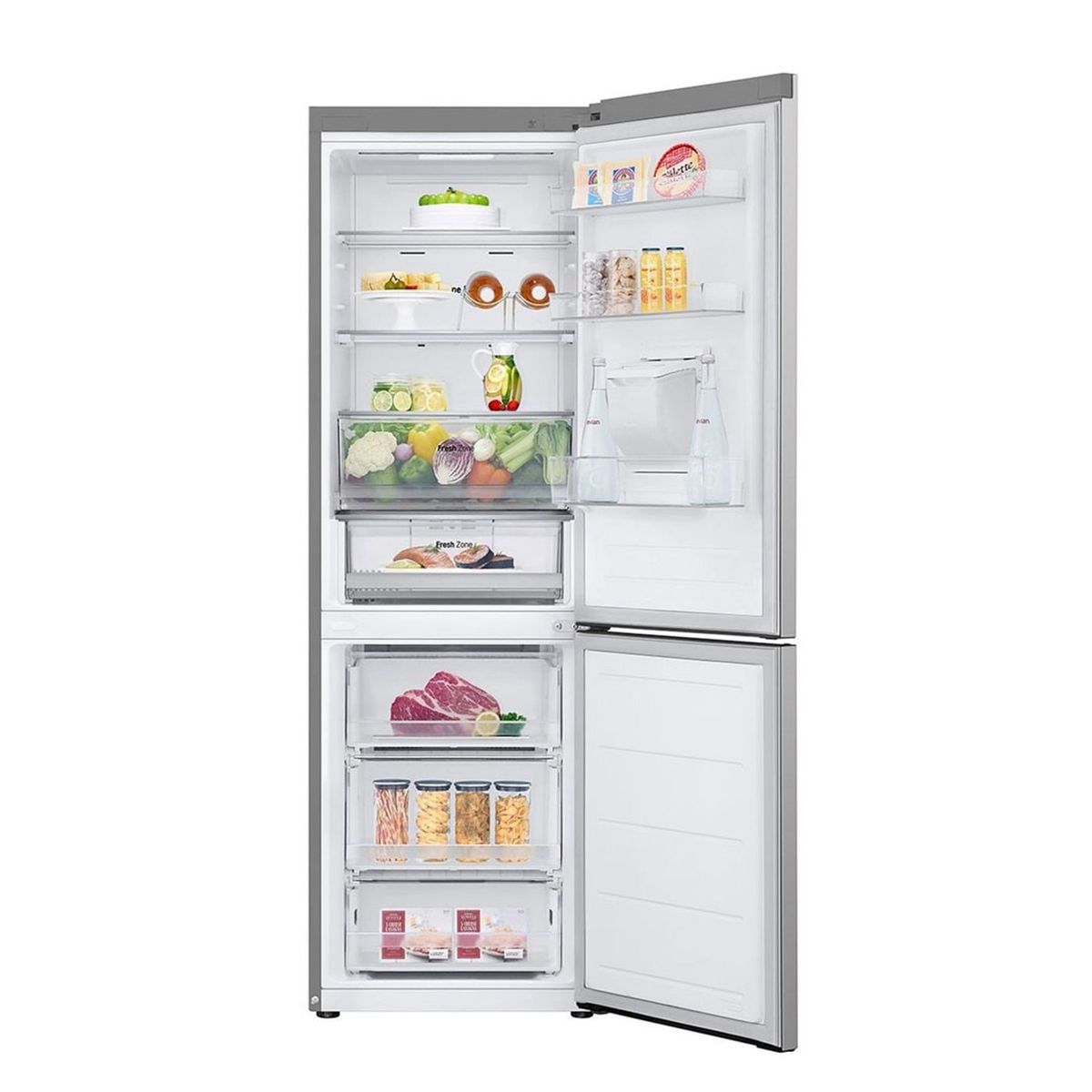 LG - Refrigeradora LG Bottom Freezer 339L con Door Cooling+ GB37SPY Plateado