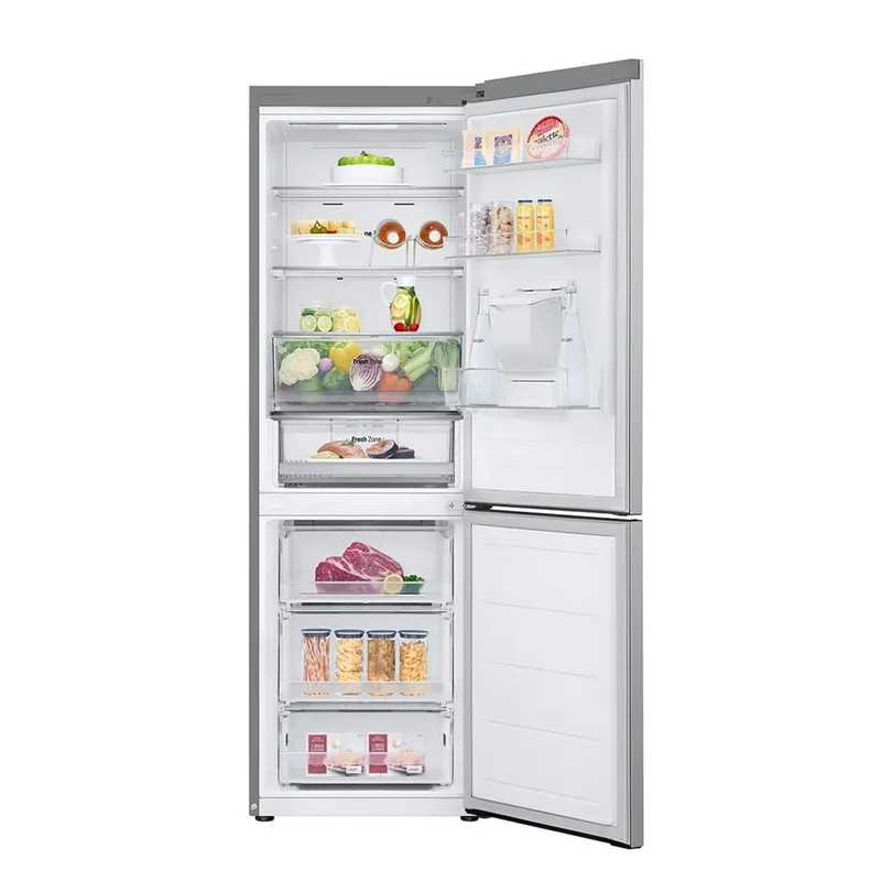 LG - Refrigeradora LG Bottom Freezer 339L con Door Cooling+ GB37SPY Plateado