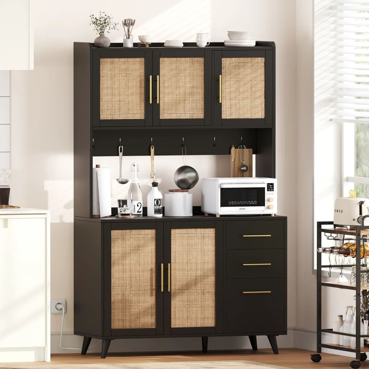 R&R MUEBLES - Mueble de Cocina Midori Negro R&R MUEBLES
