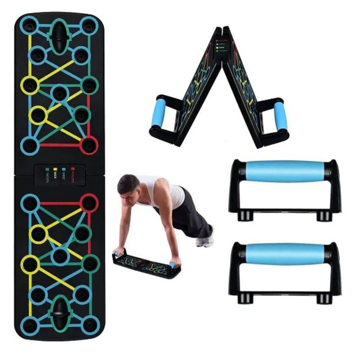 GENERICO - Tablero Multifuncion Pecho Espalda Hombros Triceps - Push Up