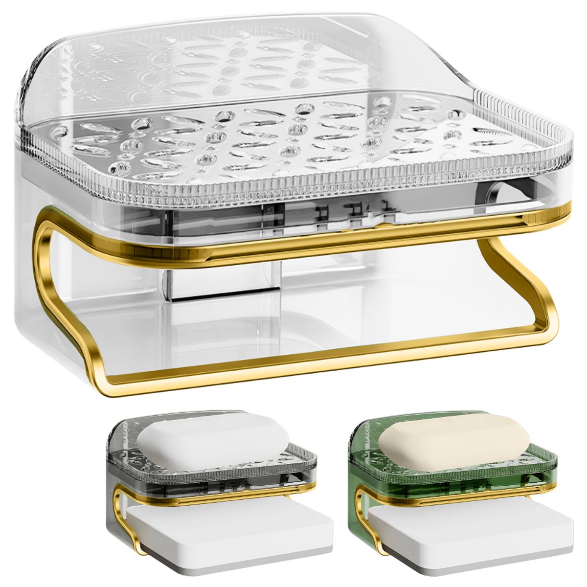 MINARI - Jabonera Elegante con Esponja para Baño B11 - Color aleatorio