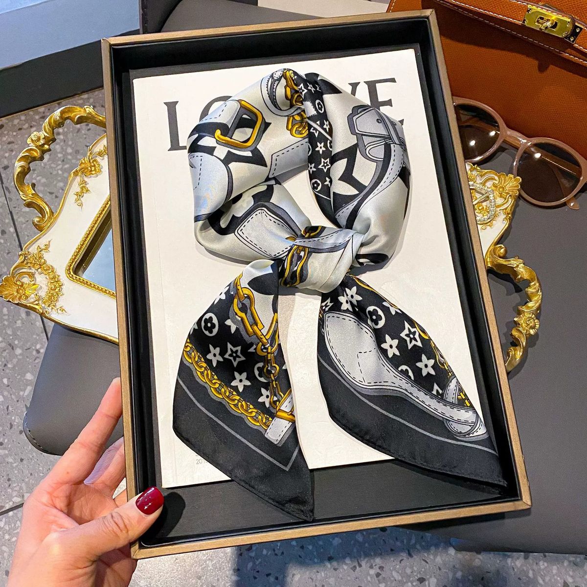 KAST PE - Pañoleta Bandana Pañuelo mujer Soraya 70x70cm