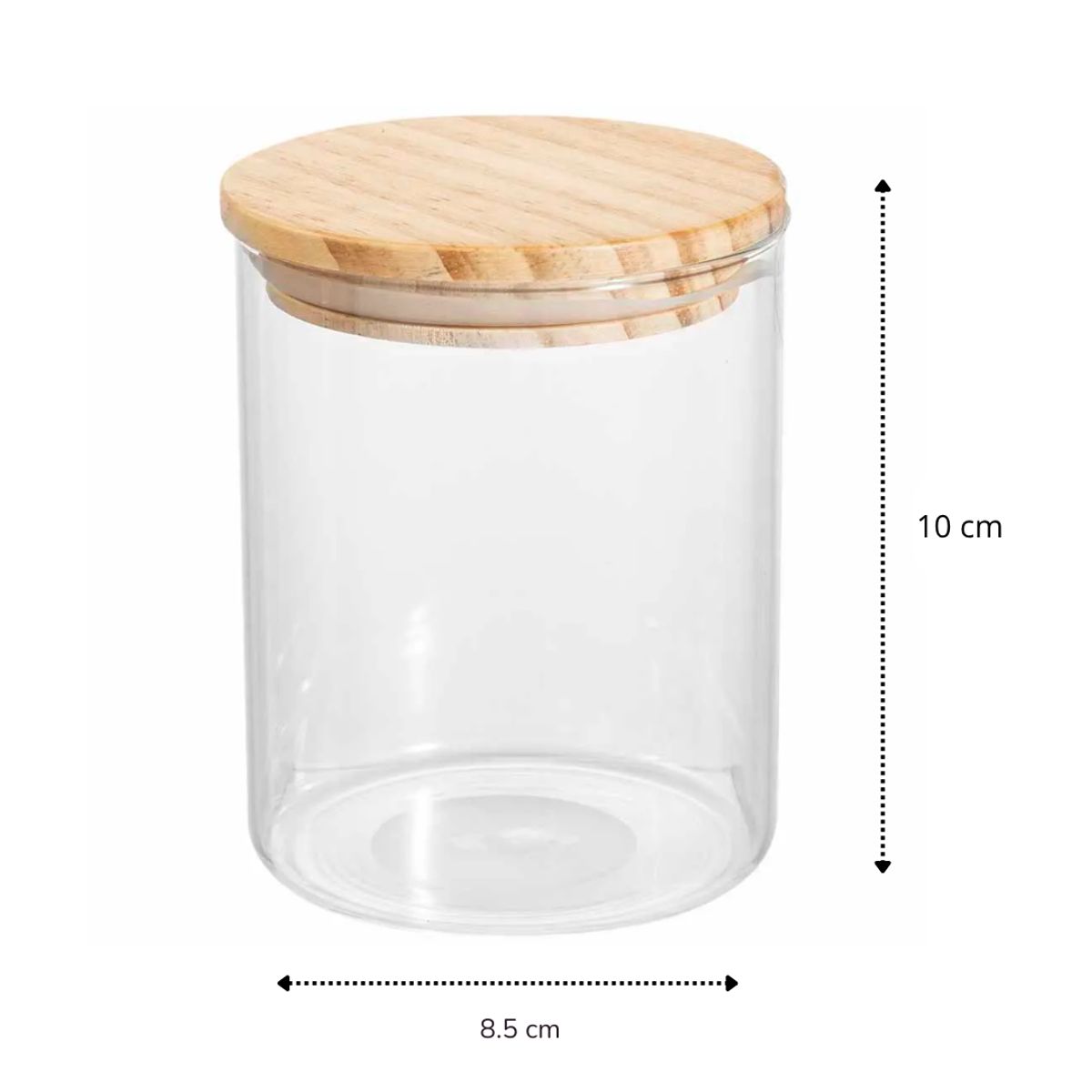 INSPIRA - Frascos de Almacenamiento Circular de Vidrio Set X3