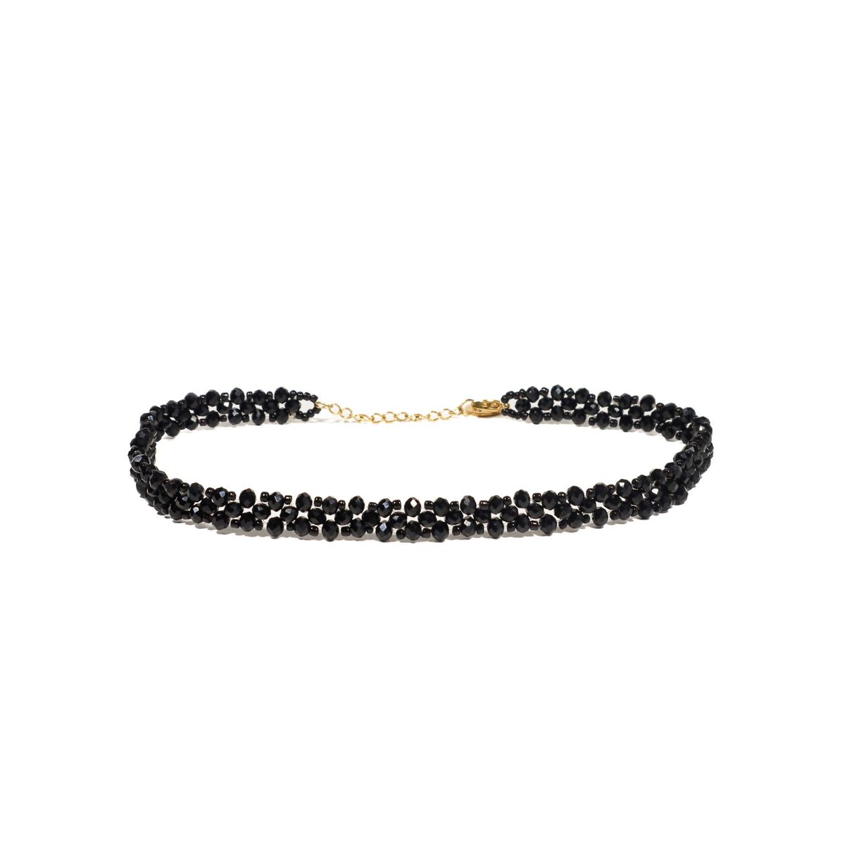 SAMANTHA PINTO HANDMADE ACCESSORIES - Collar Esmeralda Slim Negro