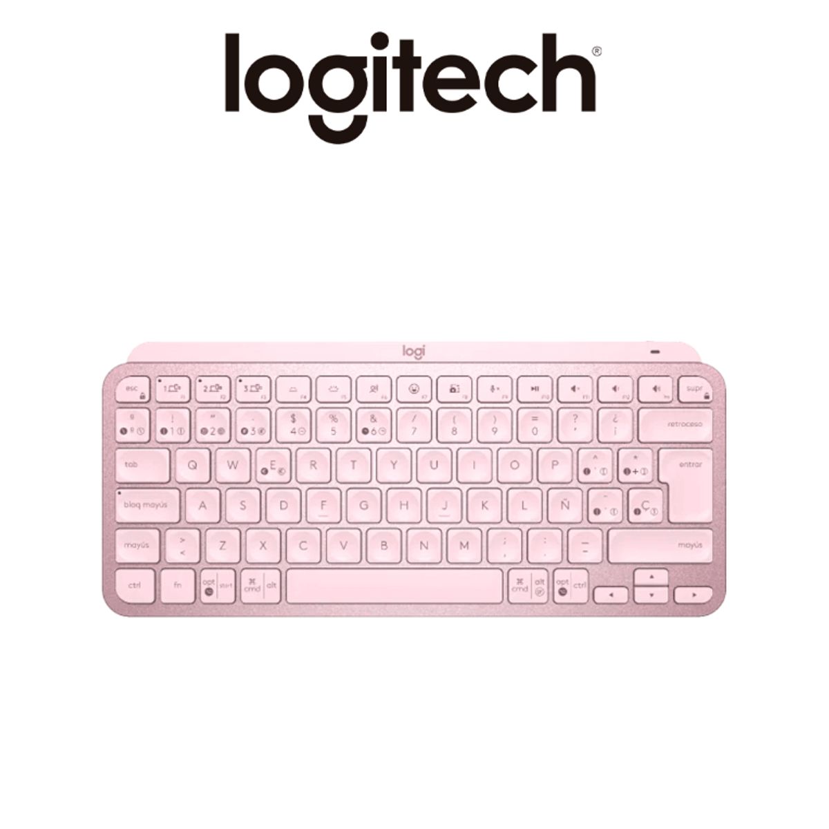 LOGITECH - Teclado Bluetooth LOGITECH MX KEYS MINI ILUMINADO SP ROSE