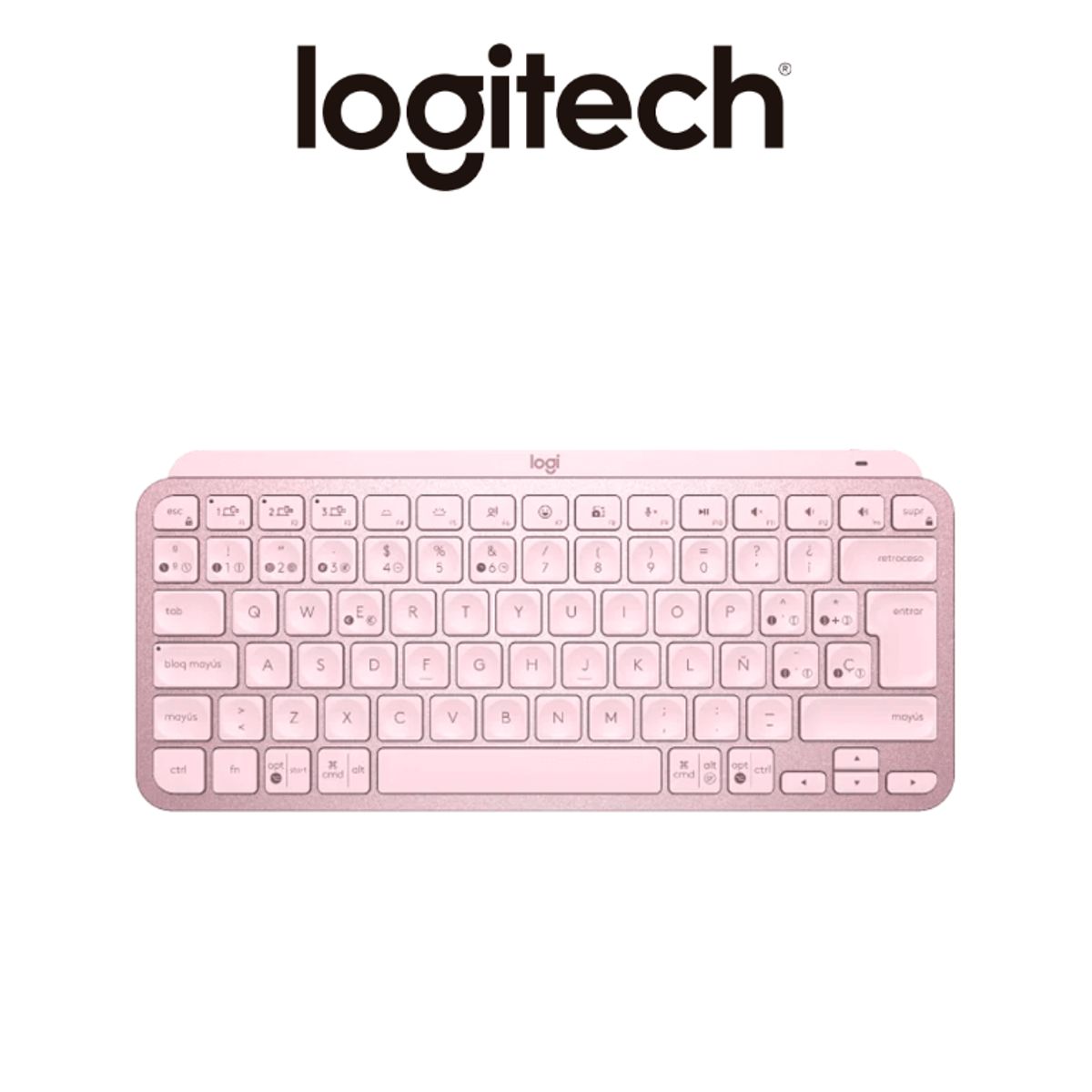 LOGITECH - Teclado Bluetooth LOGITECH MX KEYS MINI ILUMINADO SP ROSE