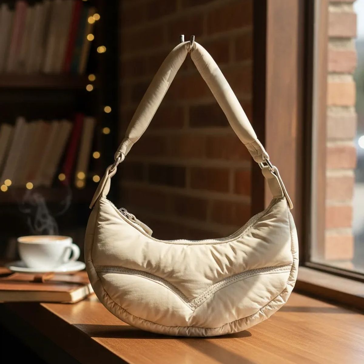 GENERICO - Cartera Baguette Puffer para dama