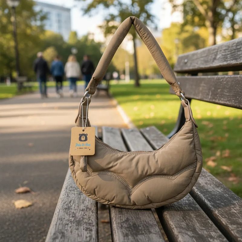 GENERICO - Cartera Baguette Puffer para dama