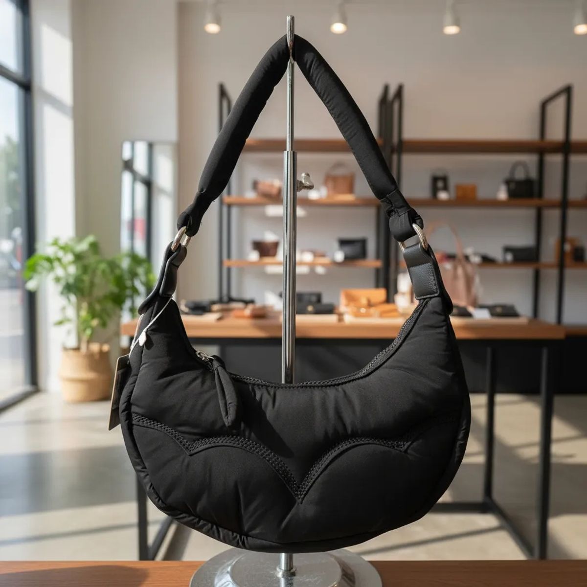 GENERICO - Cartera Baguette Puffer para dama