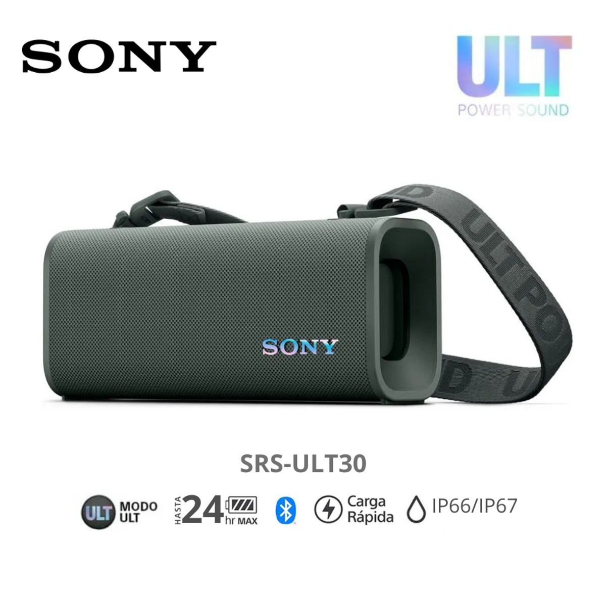 SONY - Parlante Bluetooth SONY SRS-ULT30 Portátil ULT FIELD 3 Verde