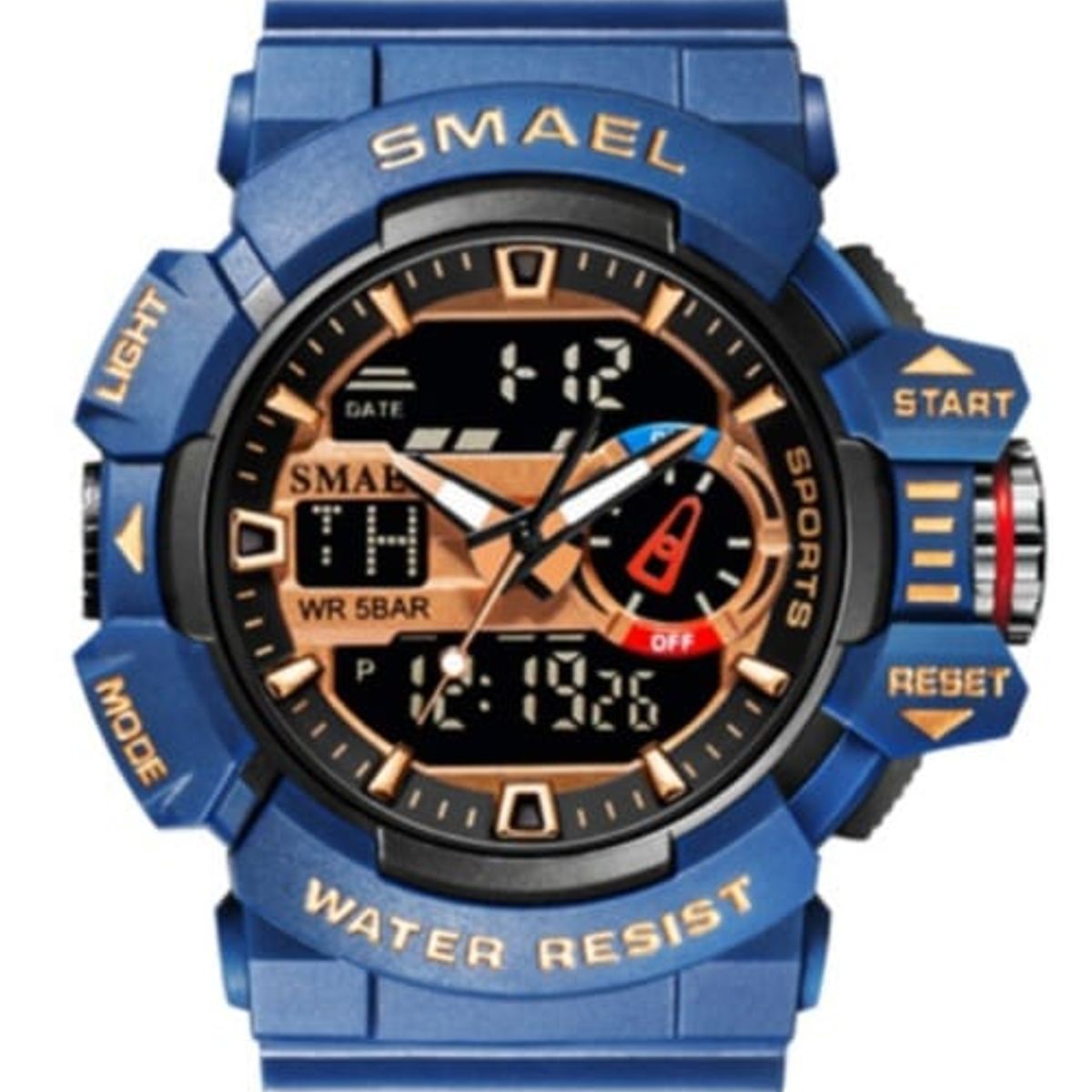 SMAEL - Reloj Smael 8043 Correa Silicona Dual Time