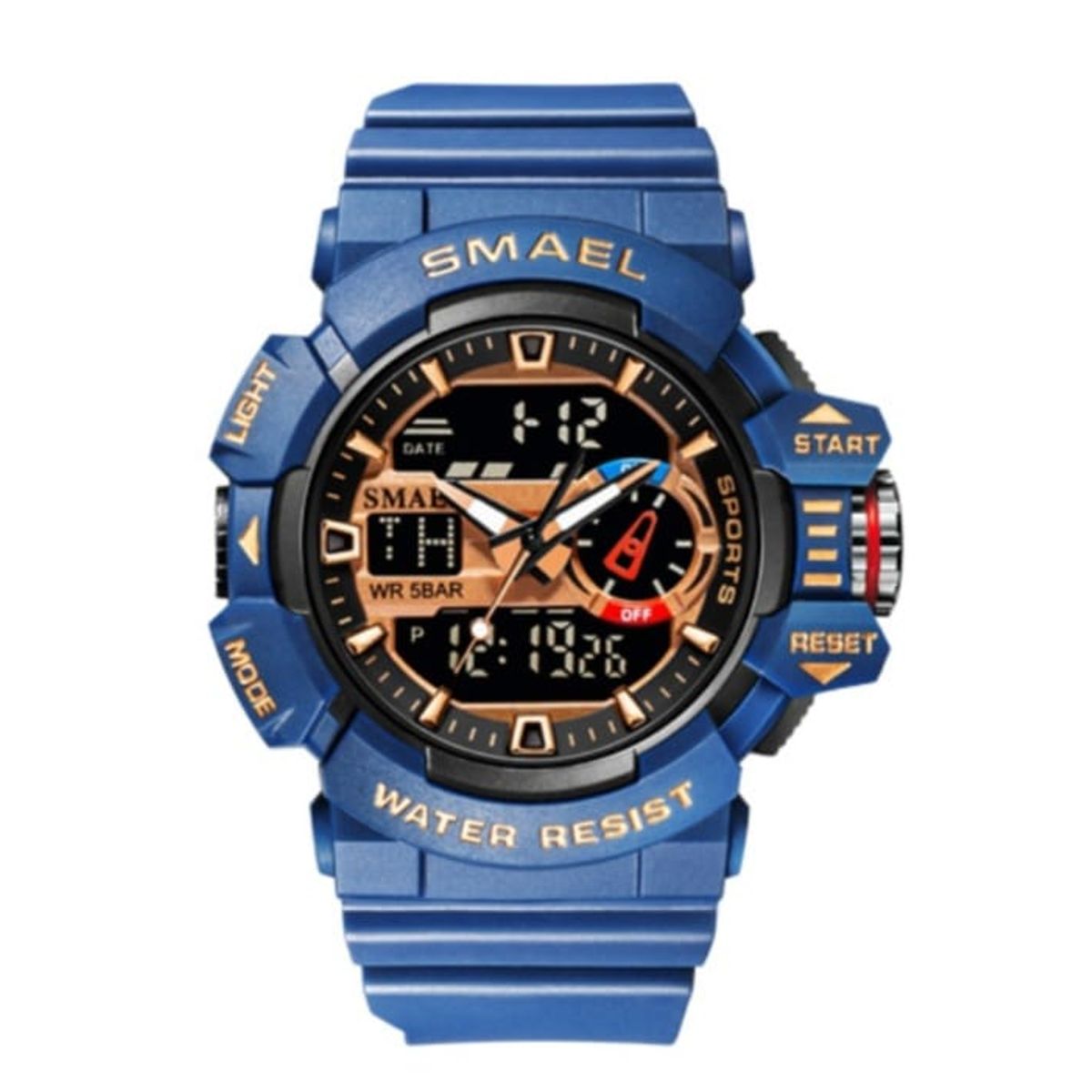 SMAEL - Reloj Smael 8043 Correa Silicona Dual Time