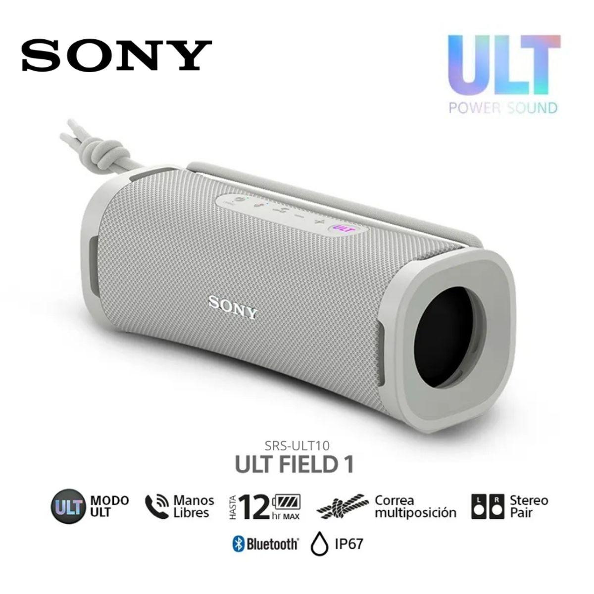 SONY - Parlante Bluetooth SONY SRS-ULT10 Portátil ULT FIELD 1 Blanco