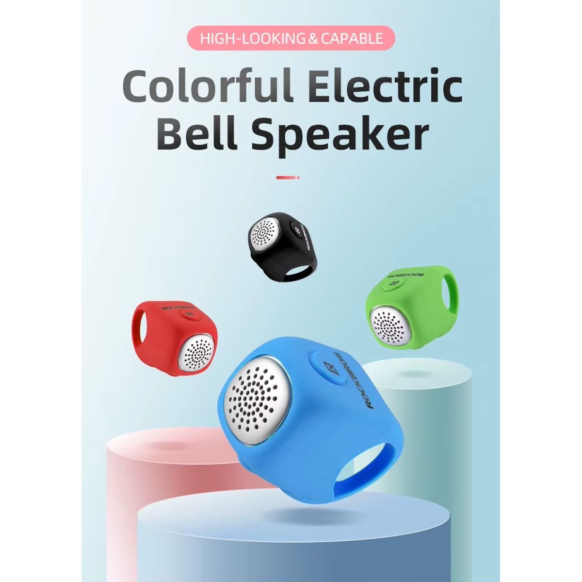 ROCKBROS - TIMBRE ELECTRONICO VERDE, PARA  BICICLETA, SCOOTERS,OTROS