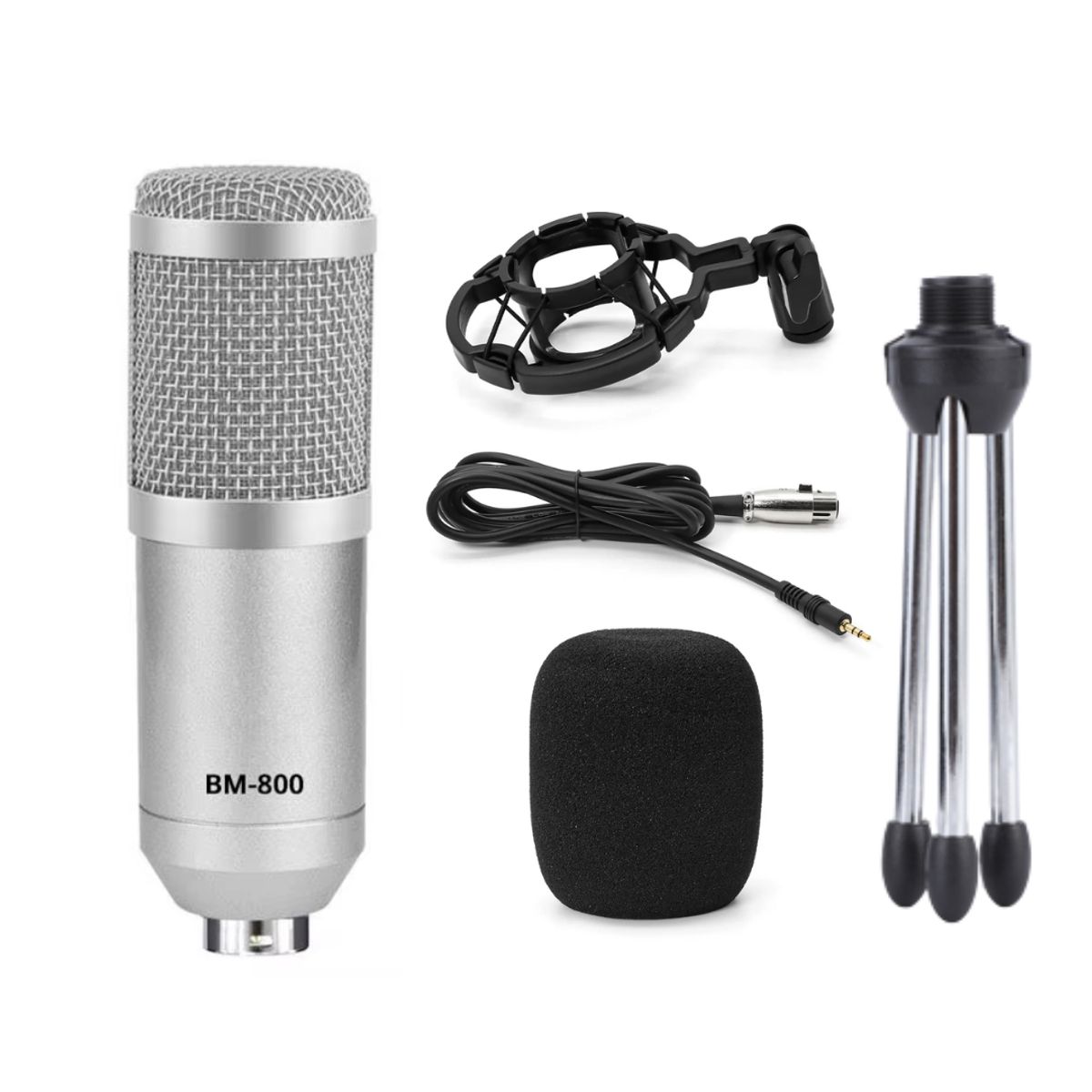 SEISA - Microfono Condensador para Streaming Podcast Live Grabación Estudio