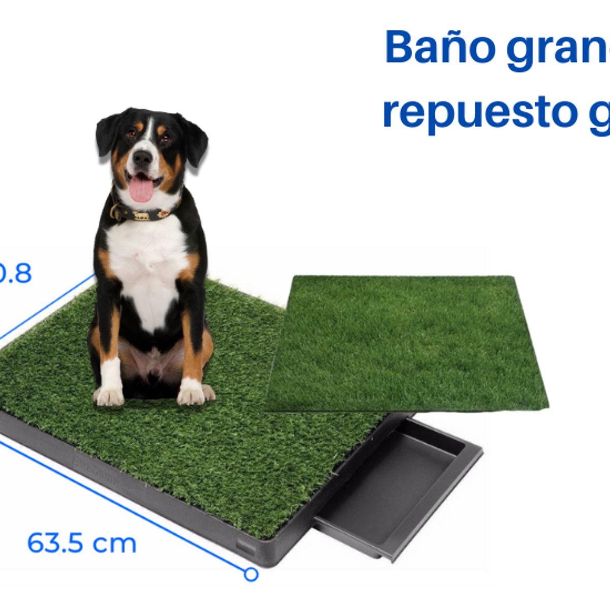 GENERICO - BAÑO PORTÁTIL  PARA PERROS +CESPED DE REGALO