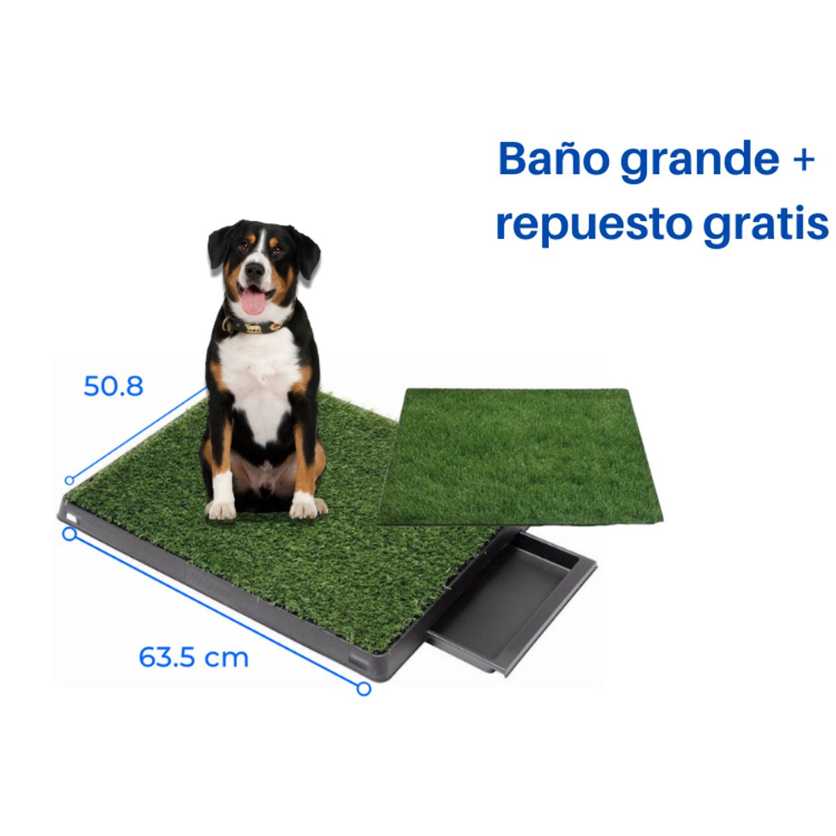 GENERICO - BAÑO PORTÁTIL  PARA PERROS +CESPED DE REGALO