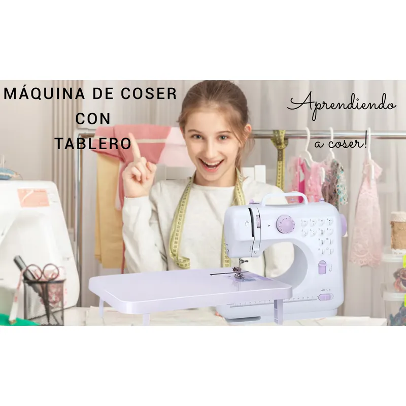 GENERICO - MÁQUINA COSER MULTIFUNCIONAL ELÉCTRICA CON TABLERO