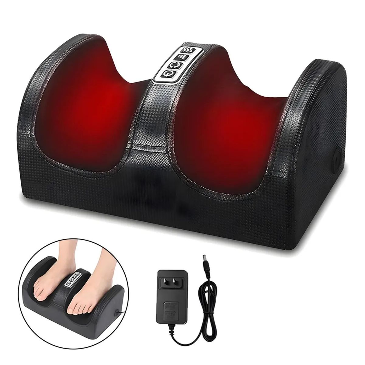 GENERICO - Masajeador Eléctrico de Pies y Pantorrillas con Rodillo y Calor