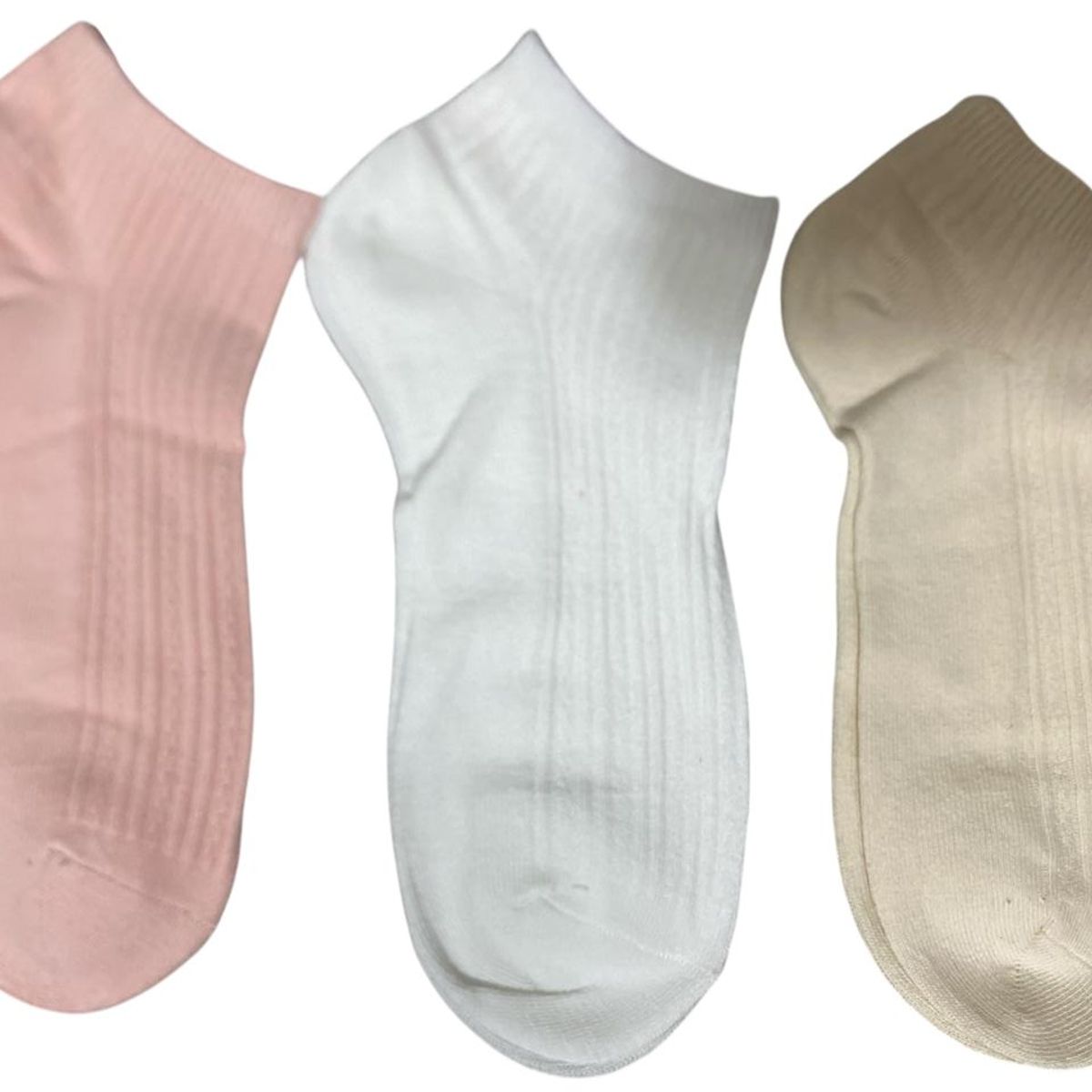 MINTANA - PACK 3 MEDIAS SIN COSTURA  TALONERA ALGODON HILO MUJER MINTANA PASTELES
