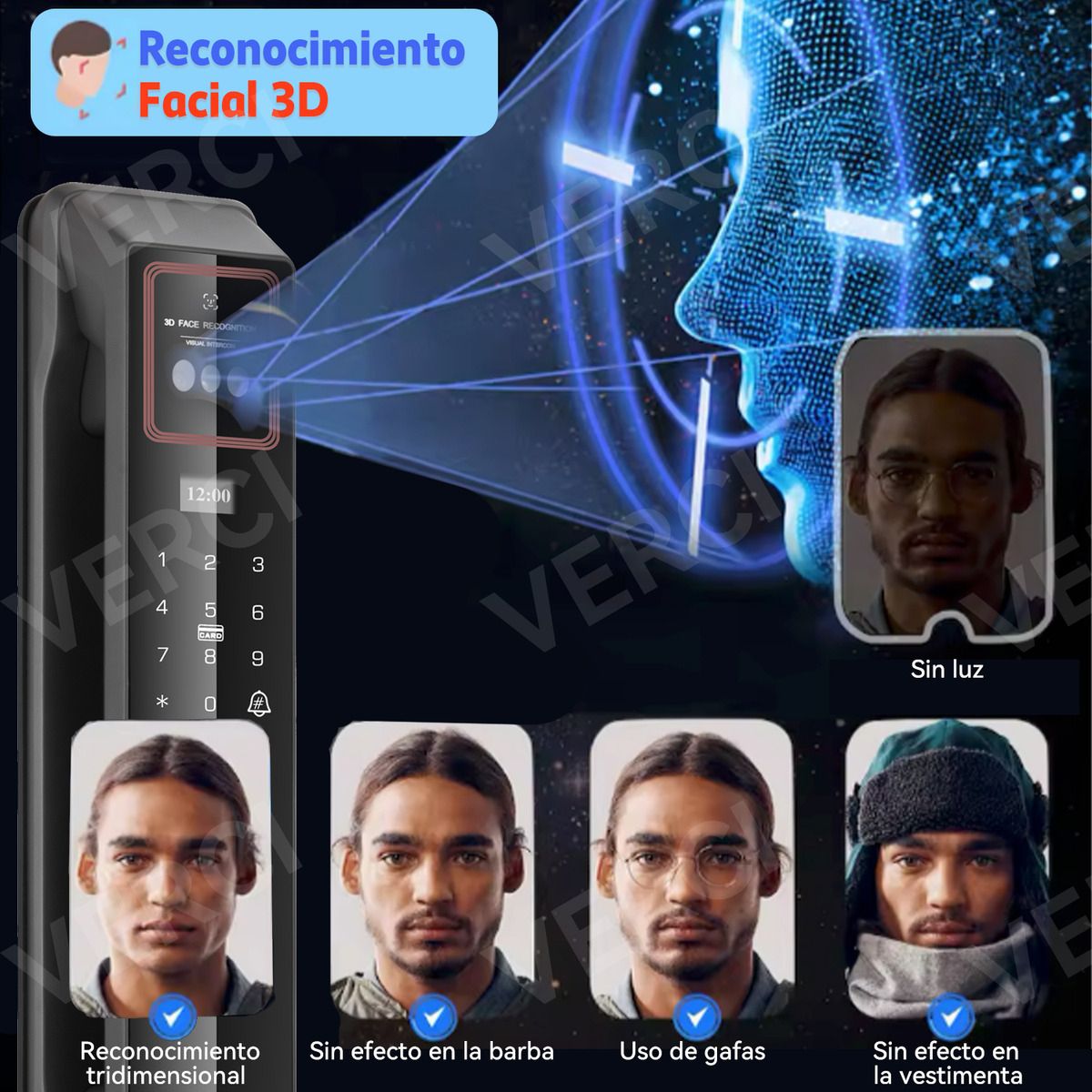 U BUY - Cerradura Inteligente Con Camara Wifi Tuya Versión Español