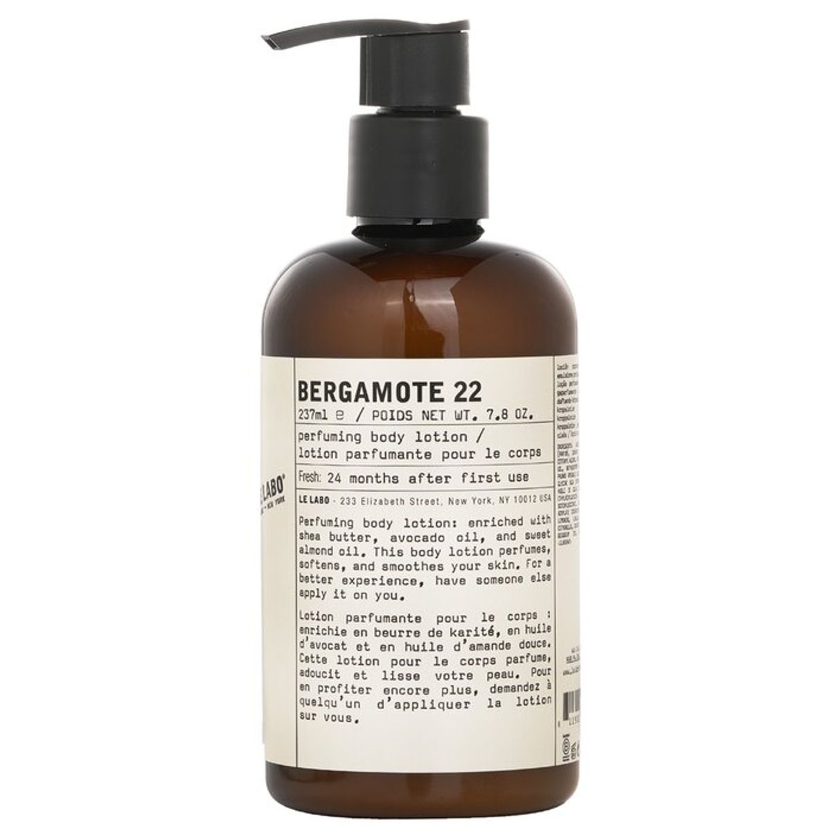 LE LABO - Bergamote 22 Loción Corporal 237ml Le Labo
