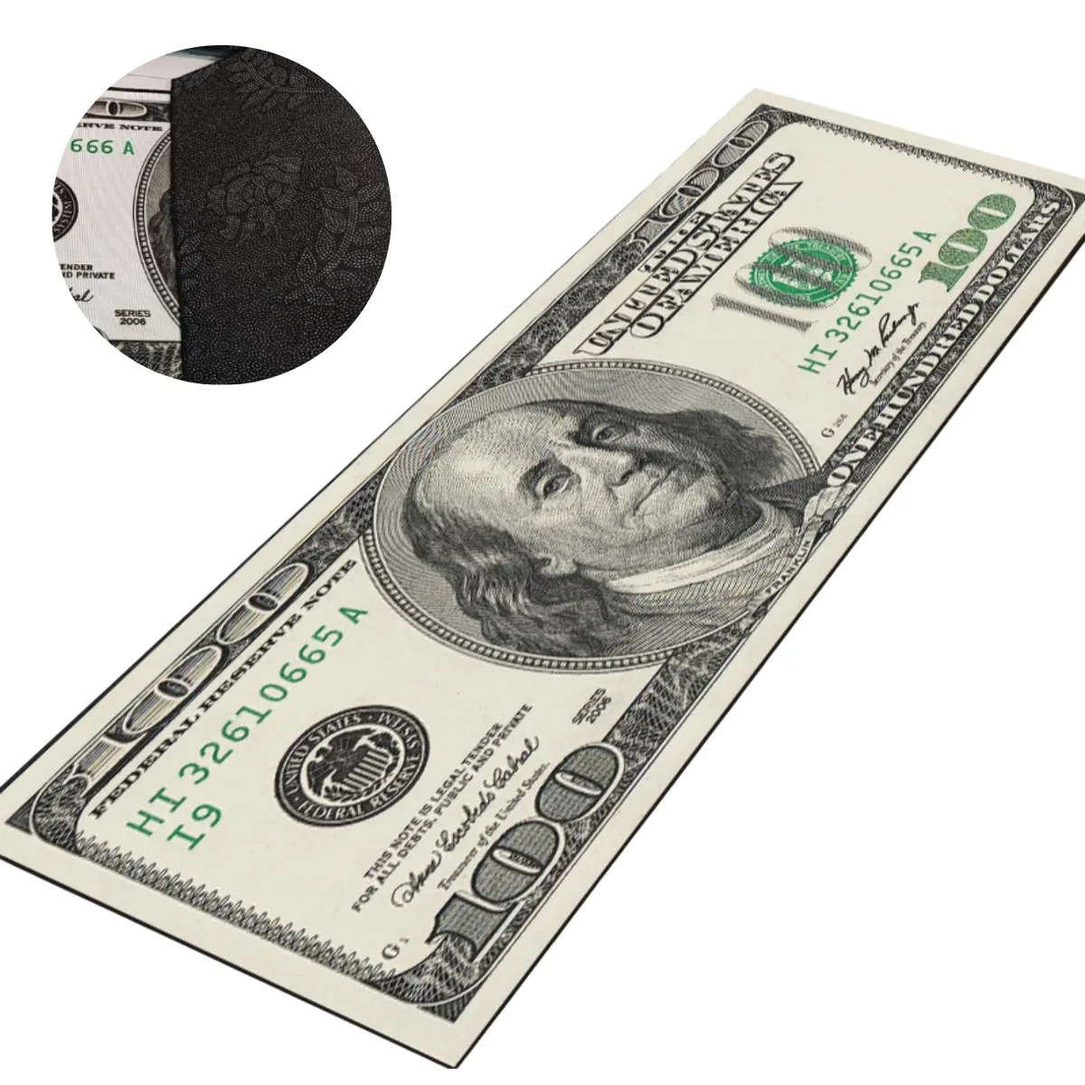 ELMEJORPRECIO - Alfombra Decorativa para Dormitorio Modelo Dólar De 90 Cm x 45 Cm