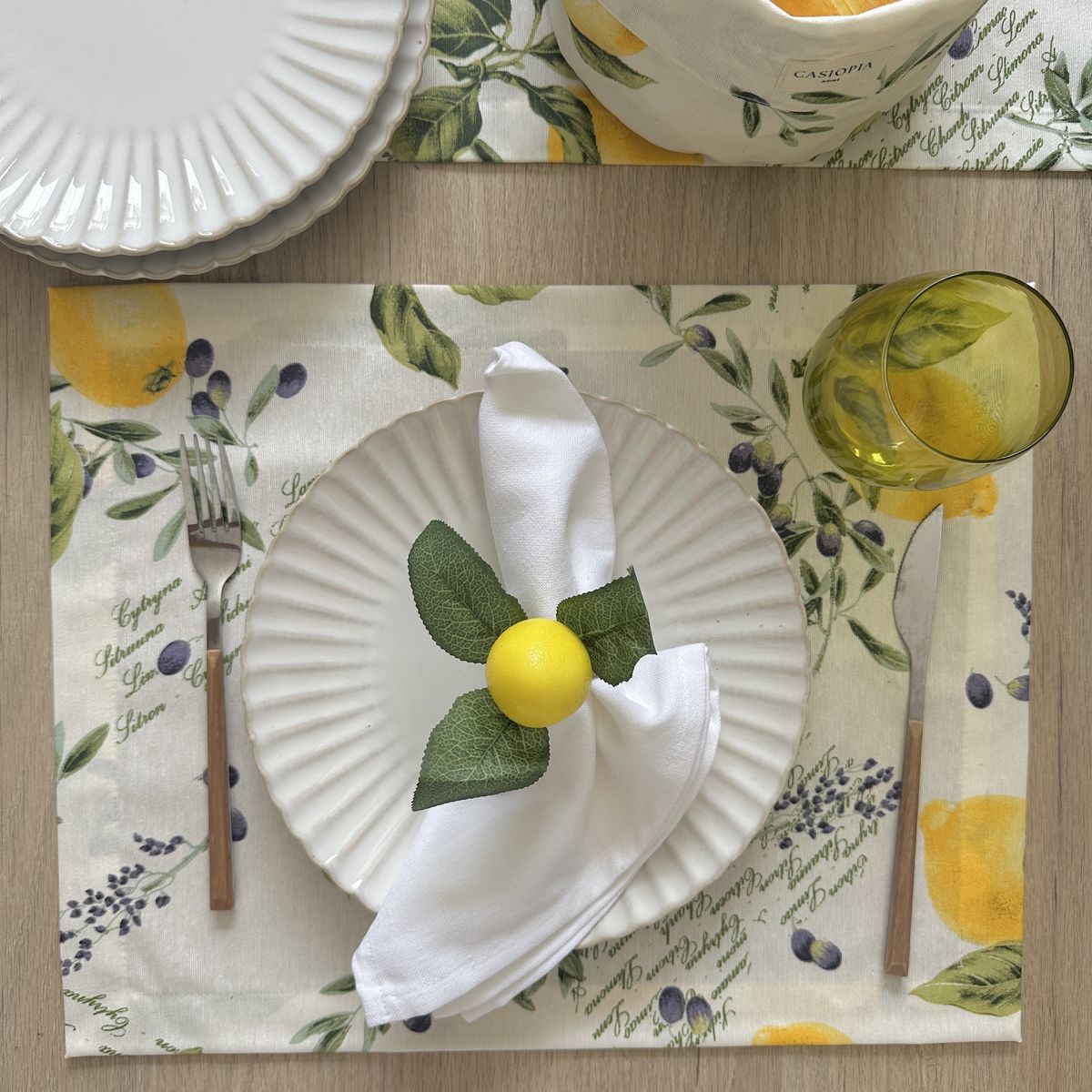 CASIOPIA - Set 4 individuales antimanchas LIMONES