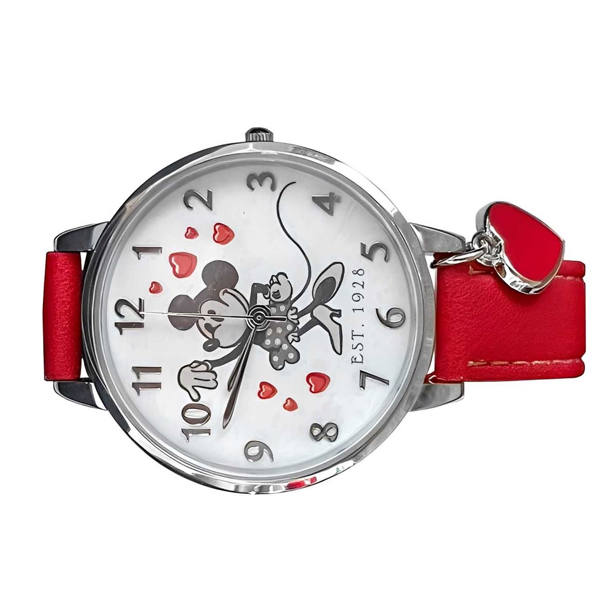 DISNEY - Reloj Mujer Disney Minnie Mouse Edición 100 Años Analógico Rojo E1928