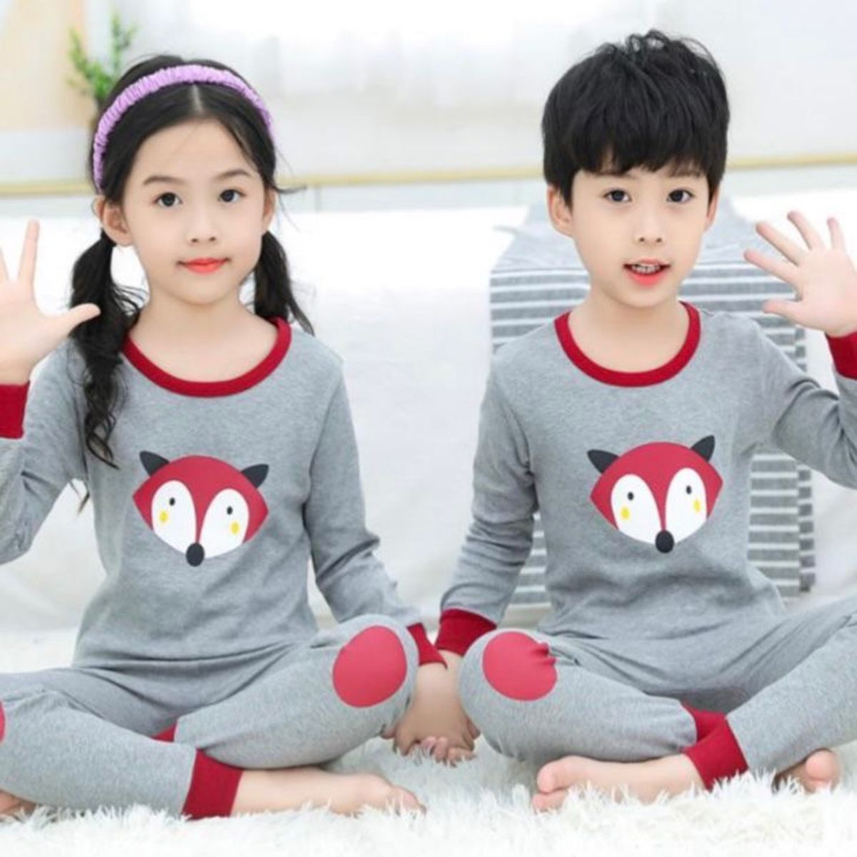 GENERICO - Pijama de Invierno para Niños de Zorro Conjunto Completo