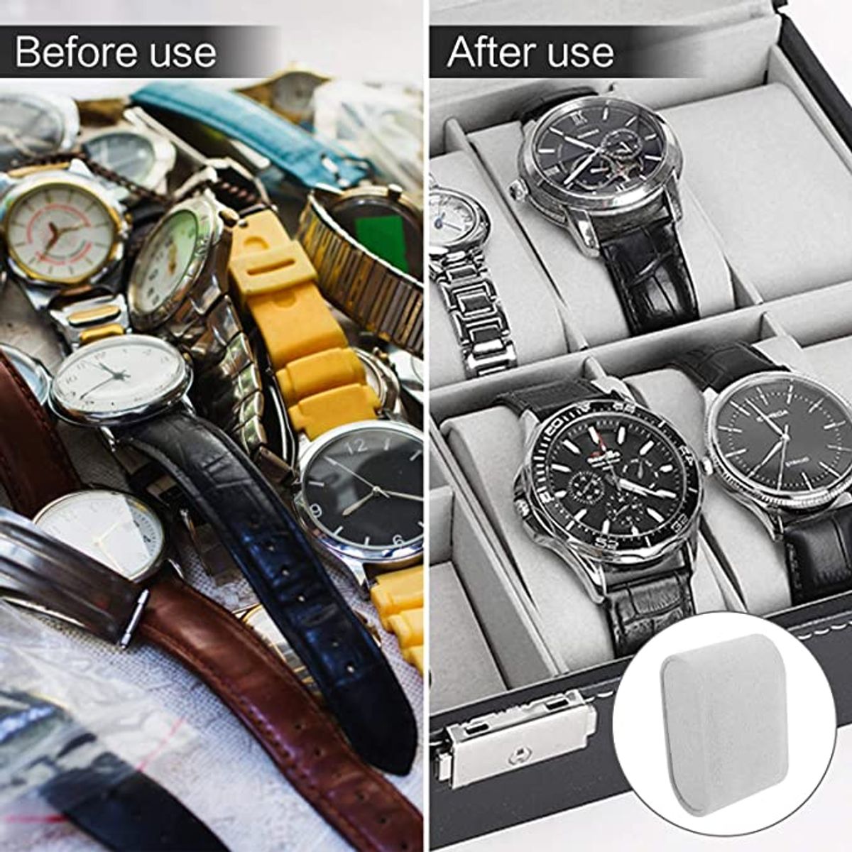 INSPIRA MARKET - Porta Relojes Pulseras de Lujo Elegante 12 Compartimientos