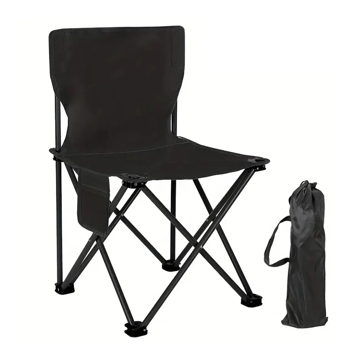 GENERICO - Silla Plegable De Camping Playa Piscina Terraza Negro