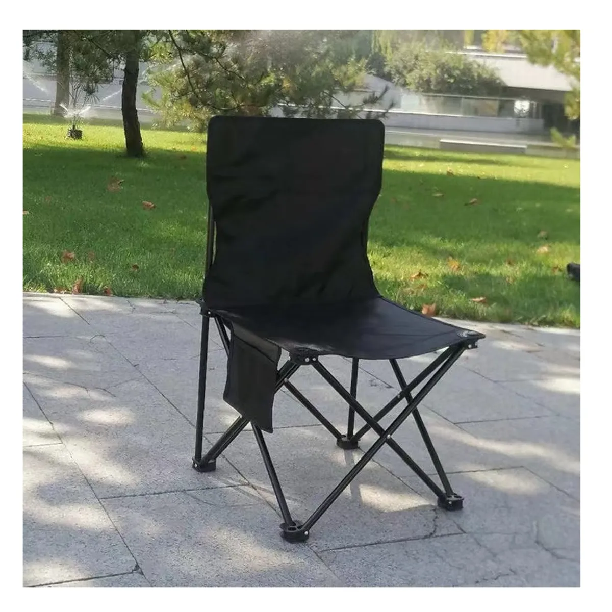 GENERICO - Silla Plegable De Camping Playa Piscina Terraza Negro