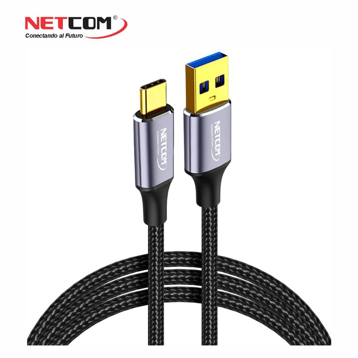 GENERICO - CABLE USB AM A TIPO-C VERSION 3.2 Gen2 , VELOCIDAD 10Gbps, CARGA 60W DE  5 MTS - NETCOM