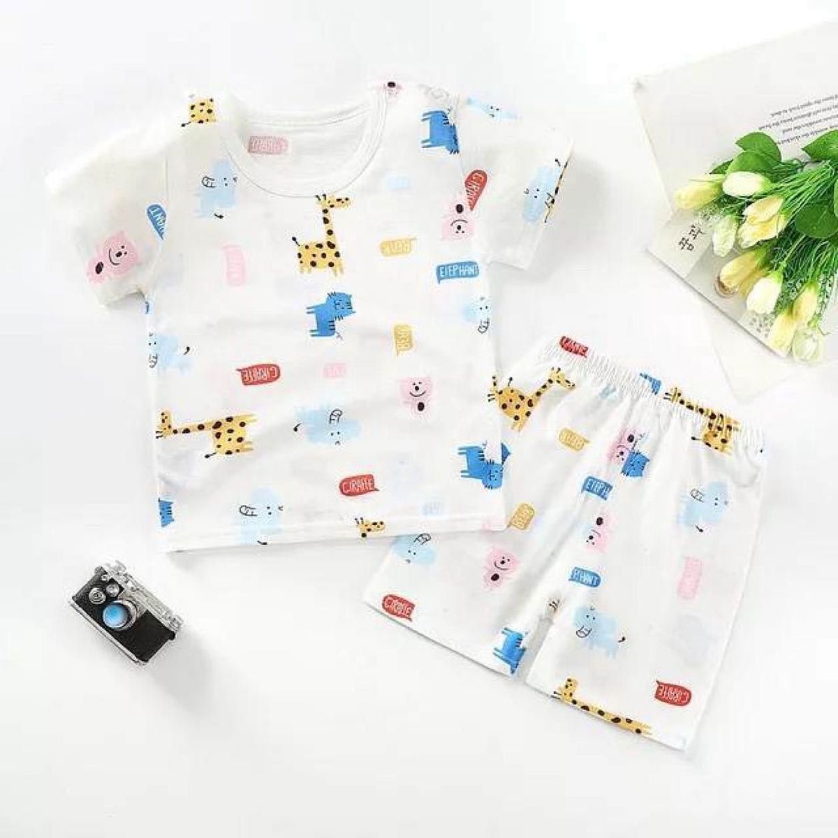 GENERICO - Conjunto para Niños Calle o Pijama Hermosa Ropa Infantil Blanco