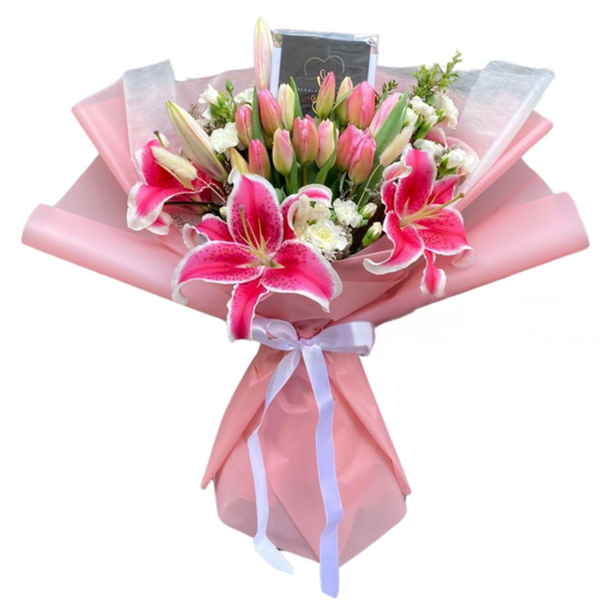 VI REGALANDO AMOR - Ramo Imperial de 15 tulipanes aleatorios -  Ramo de Flores