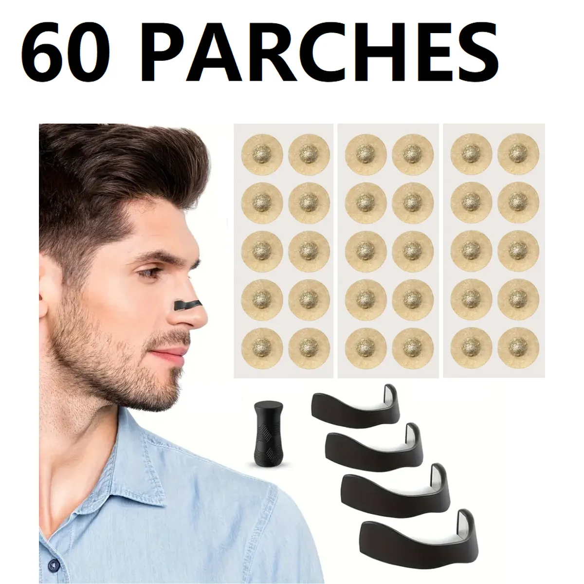 GENERICO - Bandas Nasales Tiras Magnéticas Iman Nariz Respira Mejor X30 dias