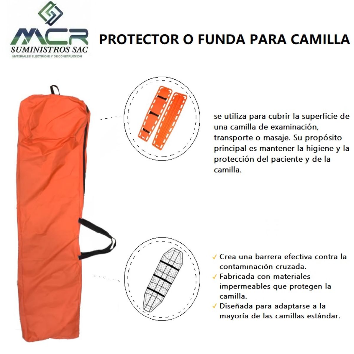 GENERICO - PROTECTOR O FUNDA PARA CAMILLAS