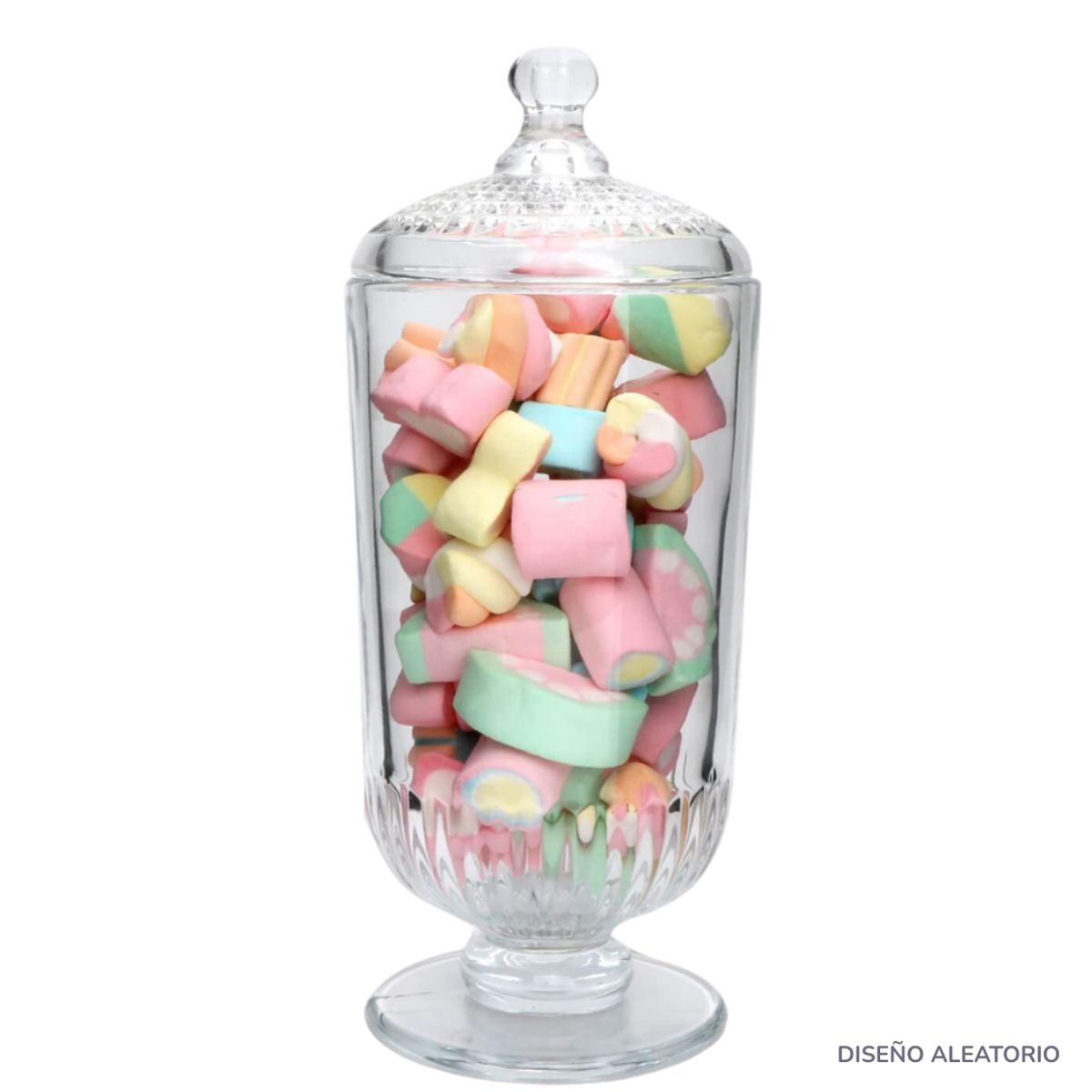 INSPIRA MARKET - Bombonera de Vidrio Dulcera Recipiente Multiusos Diseño Aleatorio
