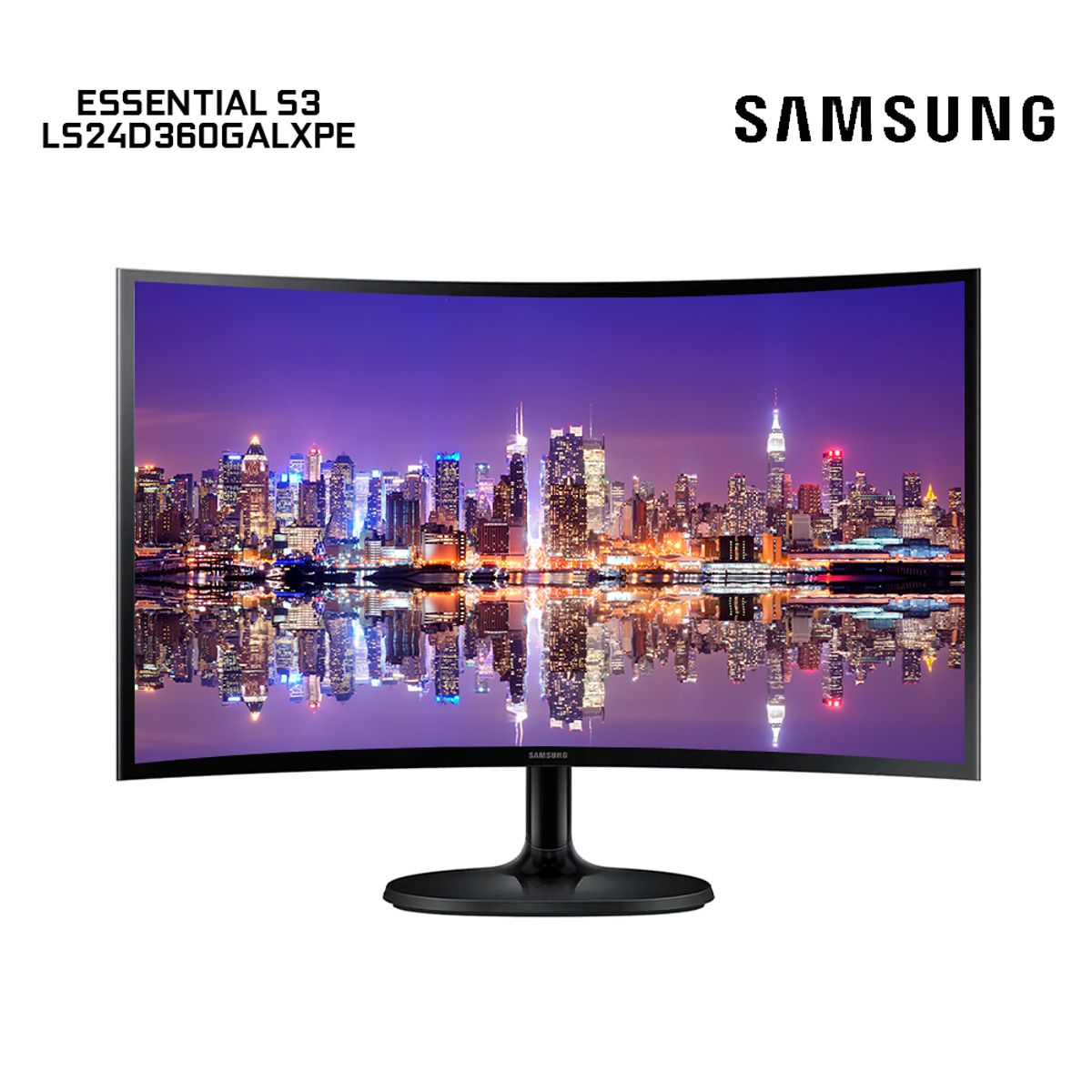SAMSUNG - Monitor Samsung LS24D360GALXPE 24 Pulgadas Curvo FHD VA HDMI VGA