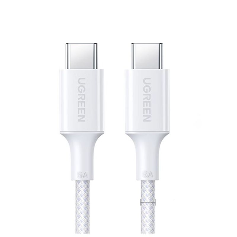 UGREEN - Cable USB-C A USB-C 100W 5A 2 Metros Blanco Ugreen