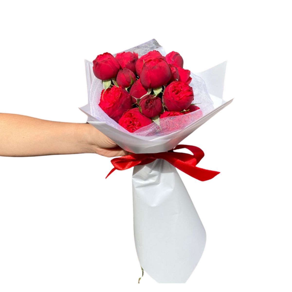 VI REGALANDO AMOR - Ramo Blair Rosas Inglesas Rojas -  Ramo de Flores